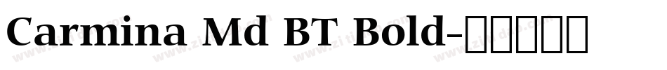 Carmina Md BT Bold字体转换